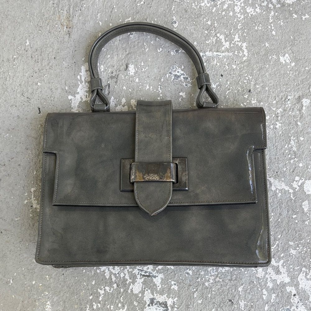 1950s susan Gail gray patent leather bag